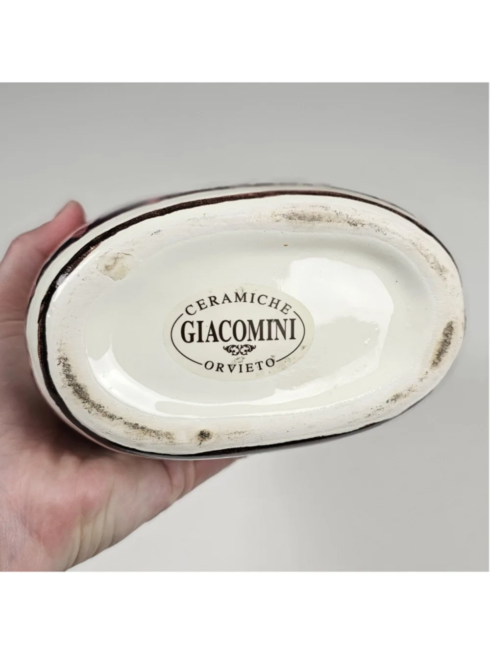 Vintage Ceramiche Giacomini Orvieto Italian Pottery Succo Di Pere Pear Jar